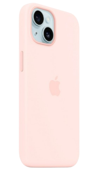 Apple silicone case with MagSafe iPhone 15 (Original Quality) Light Pink